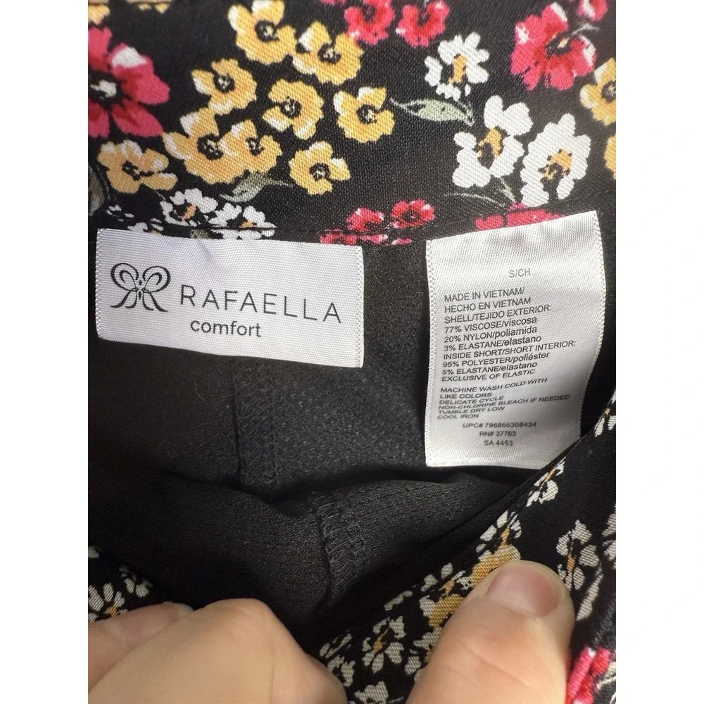 Rafaella Comfort Skort Skirt/Shorts Stretch Pink/Navy Blue Floral Golf Tennis SM